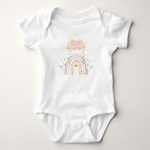 Cute Watercolor Rainbow Baby Bodysuit