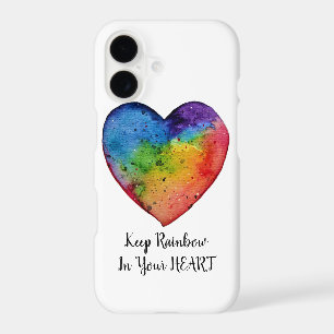 Cute Watercolor Rainbow Heart