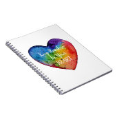 Cute watercolor Rainbow Heart Notebook (Right Side)