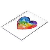 Cute watercolor Rainbow Heart Notebook (Left Side)