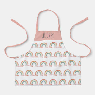 Cute Watercolor Rainbow Personalized Apron