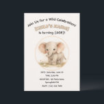Cute Watercolor Safari Elephant KIds Birthday Invitation<br><div class="desc">Invite guests in adorable safari style with this watercolor elephant birthday invitation featuring a sweet baby elephant in soft neutral tones. Perfect for safari birthday parties, jungle baby celebrations, and wild one birthdays, this personalized invitation creates a warm and memorable first impression for your special event. Personalize with your child’s...</div>