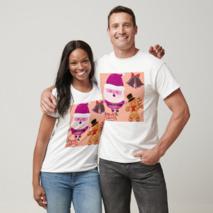 Cute Watercolor Santa Claus Christmas Clipart T-Shirt