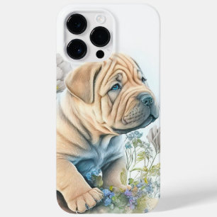CUTE WATERCOLOR SHAR PEI PUPPY DOG Case-Mate iPhone 14 PRO MAX CASE