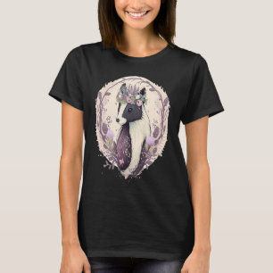Cute Watercolor Skunk Pet Flower Crown Animal T-Shirt