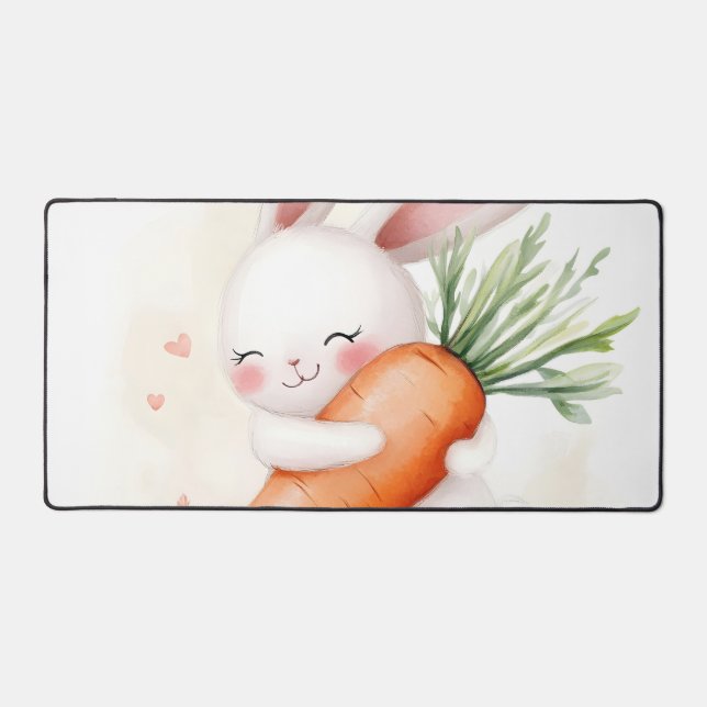 Cute Watercolor Spring Bunny Carrot (Recto)