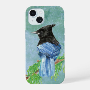 Cute Watercolor Stellar Jay Oiseau Faune Art