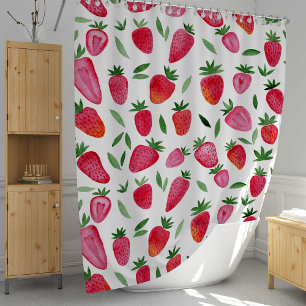 Cute watercolor strawberries pattern