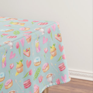 Cute Watercolor Sweets Tablecloth