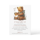 Cute Watercolor Teddy Bear Honey Pot Baby Shower