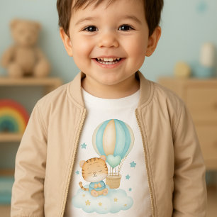 Cute Watercolor Tiger & Balloon Toddler T-Shirt