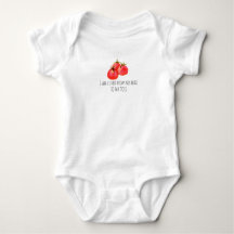 Cute Watercolor Tomato Baby Bodysuit