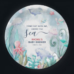 Cute Watercolor Under the Sea Baby Shower Paper Plate<br><div class="desc">Come eat with me,  Under-the-Sea with these cute gender neutral baby shower paper plates. Design features cute watercolor ocean animals with corals and sea botanical foliage.</div>