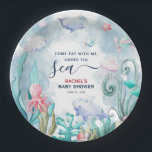 Cute Watercolor Under the Sea Baby Shower Paper Plate<br><div class="desc">Come eat with me,  Under-the-Sea with these cute gender neutral baby shower paper plates. Design features cute watercolor ocean animals with corals and sea botanical foliage.</div>