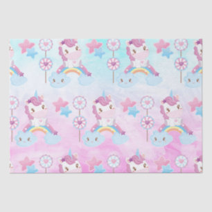Cute Watercolor Unicorn & Rainbow Tissue Paper