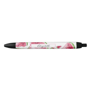Cute Watercolor Watermelon Black Ink Pen