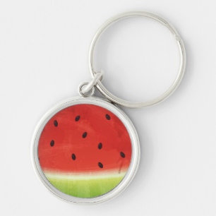 Cute Watercolor Watermelon Giant funny slice Keychain