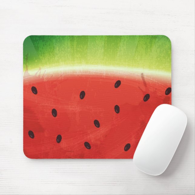 Cute Watercolor Watermelon Giant funny slice Mouse Pad (With Mouse)