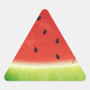 Cute Watercolor Watermelon Giant funny slice Triangle Sticker