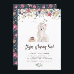 Cute Watercolor Westie Floral Kids Birthday Party Invitation<br><div class="desc">Woof Woof! Invite family and friends with an adorable birthday party invitations. It features a watercolour floral garland, a cute West Highland White Terrier and a matching floral pattern for the back of the invitation. This Westie dog invitation is perfect for kids' birthday parties and dog birthday parties. The texts...</div>