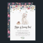 Cute Watercolor Westie Floral Kids Birthday Party Invitation<br><div class="desc">Woof Woof! Invite family and friends with an adorable birthday party invitations. It features a watercolour floral garland, a cute West Highland White Terrier and a matching floral pattern for the back of the invitation. This Westie dog invitation is perfect for kids' birthday parties and dog birthday parties. The texts...</div>