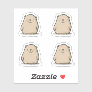 Cute Watercolor Wombat Sticker
