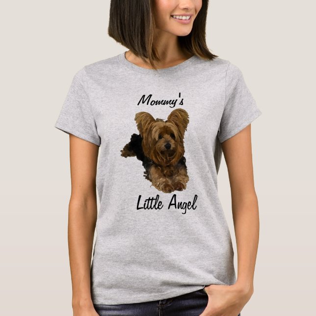 Cute Watercolor Yorkshire Terrier T-Shirt (Front)