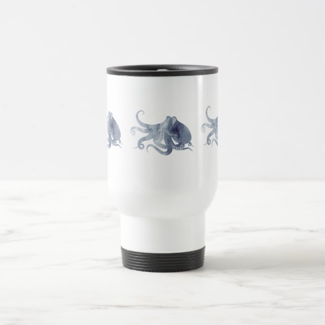 Cute watercolour Octopus  Reusable coffee cup (Center)