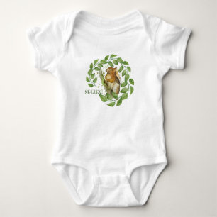 Cute watercolour squirrel baby bodysuit