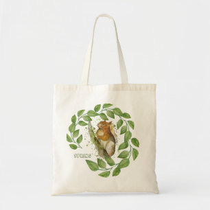 Cute watercolour squirrel tote bag