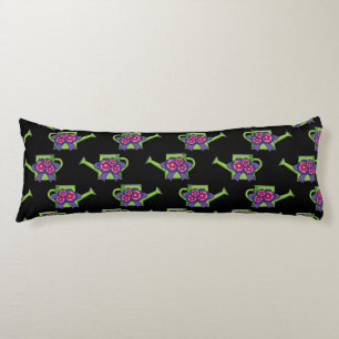 Cute Watering Can with Flowers Bouquet Body Pillow