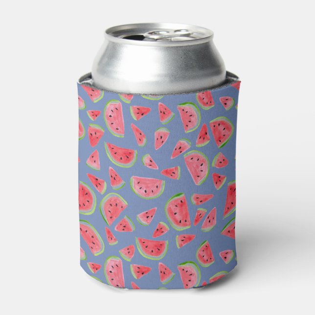 Cute watermelon can cooler - add your own text (Can Front)