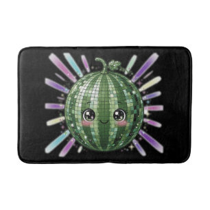 Cute Watermelon Disco Ball Bath Mat