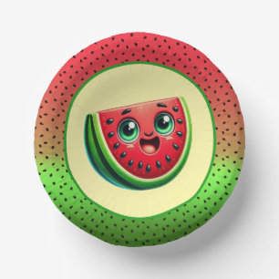 Cute watermelon Festival party Paper Plate