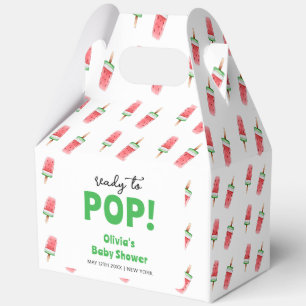 Cute Watermelon Ice Cream Popcicle Baby Shower Favor Box