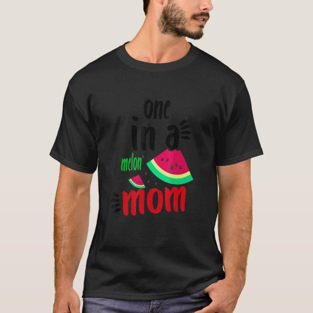 Cute Watermelon One In A Melon Cool Summer Waterme T-Shirt (Front)