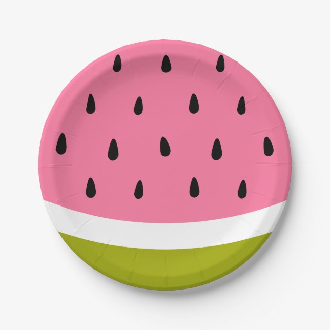 Cute Watermelon Paper Plates (Front)