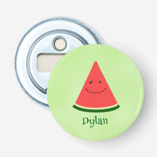 Cute Watermelon Personalized Button Bottle Opener