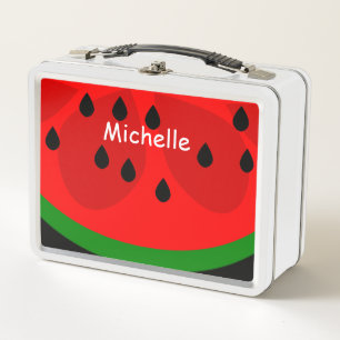 Cute Watermelon Personalized Custom Metal Lunch Box