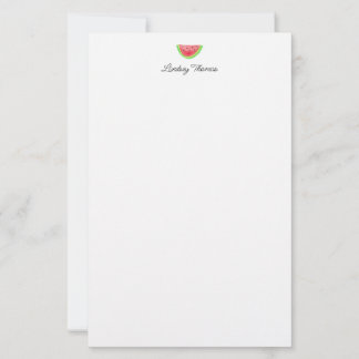Cute Watermelon Personalized Stationery Paper