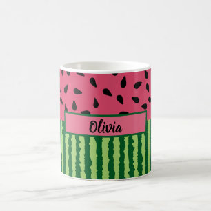 Cute Watermelon Ring and Seeds Personalized Coffee Mug