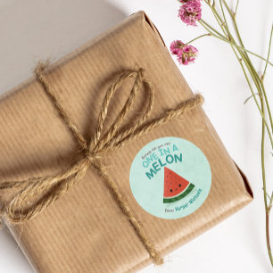 Cute Watermelon School Classroom Valentine Classic Round Sticker