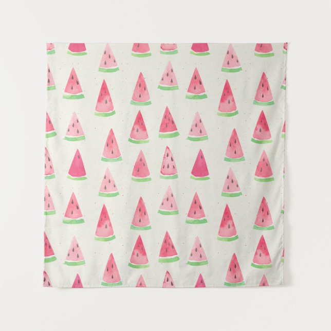 Cute watermelon: seamless watercolor pattern. tapestry (Front)