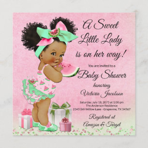 Cute Watermelon Summer Baby Shower Invitation