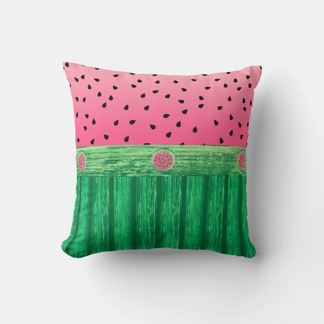 Cute Watermelon Throw Pillow (Front)