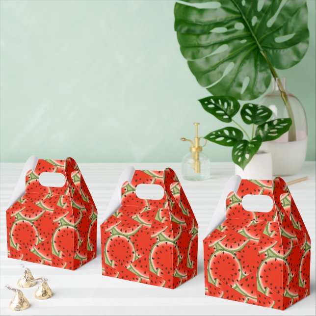 Cute watermelon tiled pattern party favor box (Multiple)