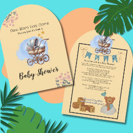 Cute Watter colour Personalized Baby Shower Invitation