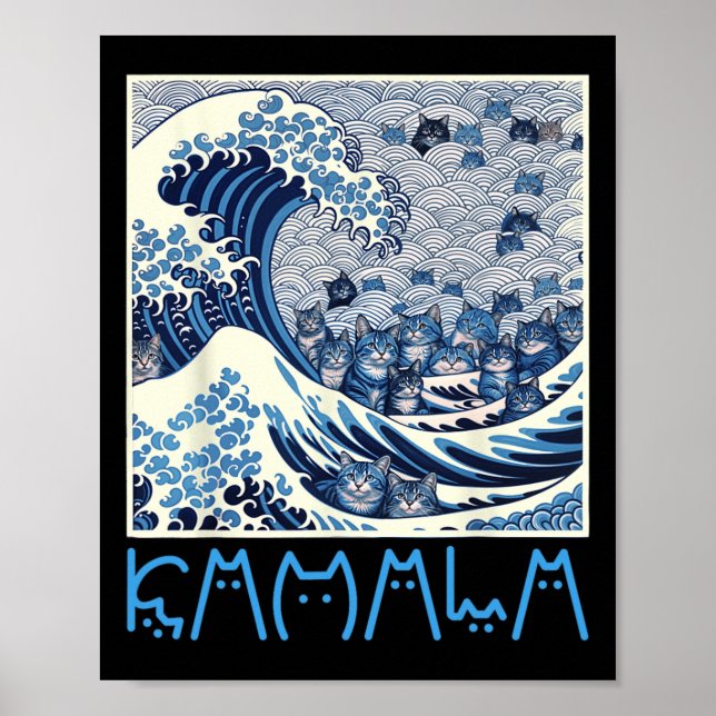 Cute Wave Of Blue Cats For Kamala 1  Poster (Front)