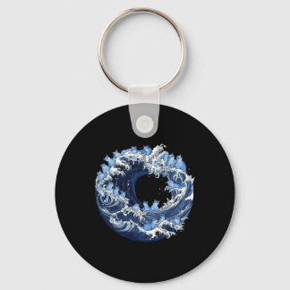 Cute Wave Of Blue Cats For Kamala 2 Keychain