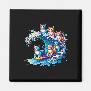 Cute Wave Of Blue Cats For Kamala Funny 2 Magnet